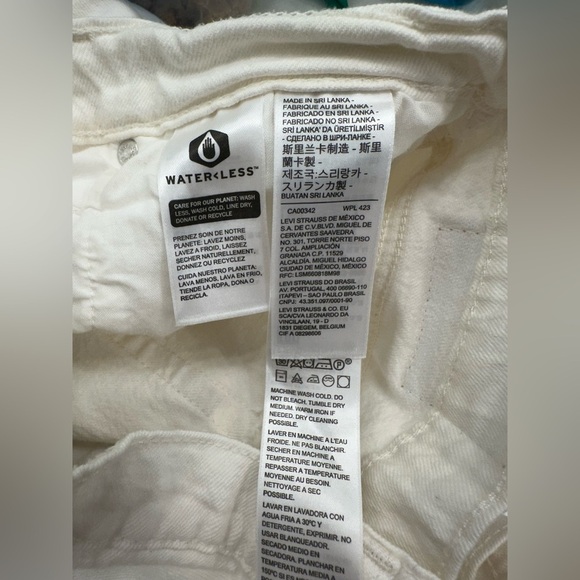 NWOT Levi’s 501 Womens High Rise Frayed Cutoff Shorts, White Size 29 button fly - Picture 4 of 7